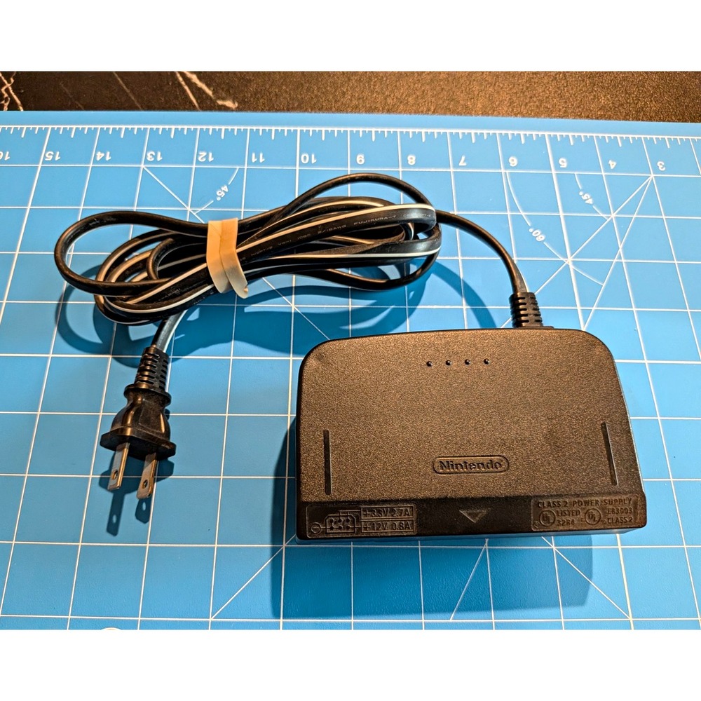 Nintendo 64 OEM AC Power Supply Adapter NUS-002(USA) Black 6 ft
